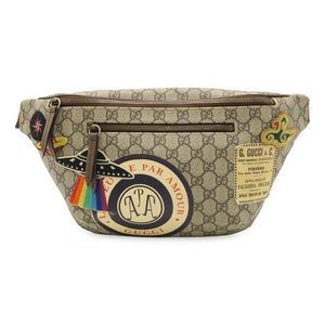 Gucci GG Supreme Courier Sherry Line Belt Bag Body Bag Waist Bag Applique PVC